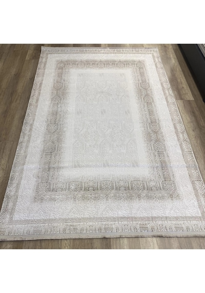 Hoom Rugs Sembol 2904 Bej Akrilik Dayanıklı Makine Halısı