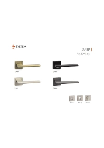 System Sarp Kapı Kolu Füme Renk Ha209ro11 Bbn