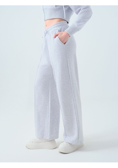 LOFT Straight Fit Kadın Eşofman Altı Gri Melanj