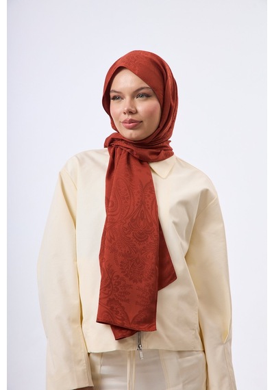 Mirsoy Scarf Velora Modern Desen Şal A.Kiremit