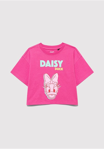 Mavi Daisy Duck Baskılı Pembe Kız Çocuk T-shirt M7610331-71095 Pembe