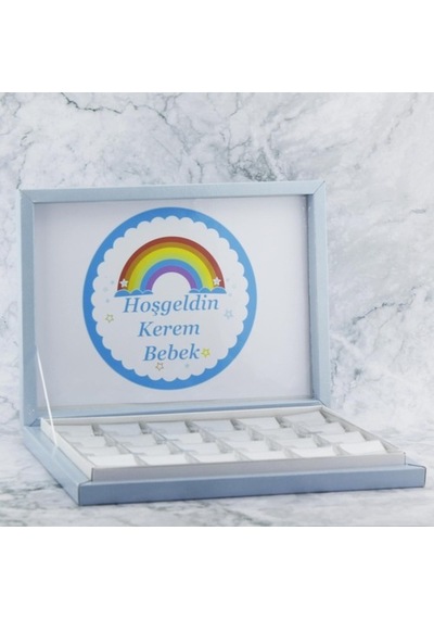72 Adet (500Gr.) Isim Etiketli Gökkuşağı Bebek Çikolata