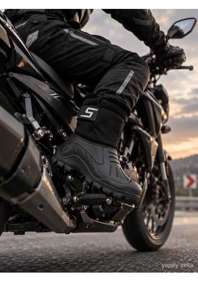 Moda Onn Hafif Eva Kauçuk Kışlık Motorcu Botu Soğuğa Ve Yağmura Karşı Korumalı Siyah