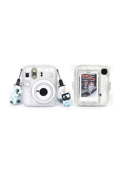 Instax Mini 13 Clay White Fotoğraf Makinesi + Deri Albüm + Pleksi Kılıf + 20'li Film Hediye Seti