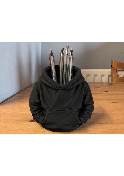 3d Baskı Kapüşonlu Sweatshirt Kalemlik - Masaüstü Organizer-siyah Diğer