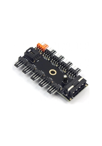 10 Port 4 Pin Fan Çoklayıcı Molex Power Switch PWM Çoğaltıcı HUB