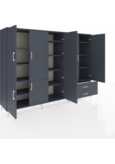 Hyperion Dolap 12 Raflı 2 Çekmeceli 7 Kapaklı 220x44x163 Antrasit Antrasit-antrasit Hyperion Dolap 12 Raflı 2 Çekmeceli 7 Kapaklı 220x44x163 Antrasit Antrasit-antrasit