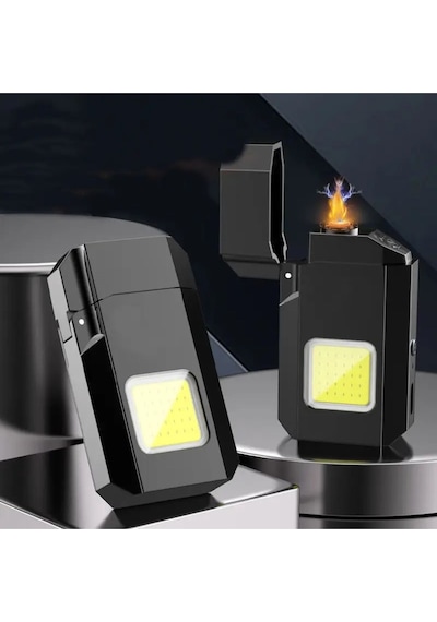 El Feneri Çakmaklı Cep Feneri Usb Şarjlı Anahtarlık Küçük Fener Güçlü Işık Karışık