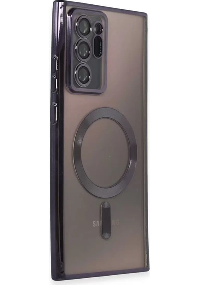 Mey İthalat Samsung Galaxy Uyumlu  Note 20 Ultra Kılıf Kross Magneticsafe Kapak - Mor Çok Renkli
