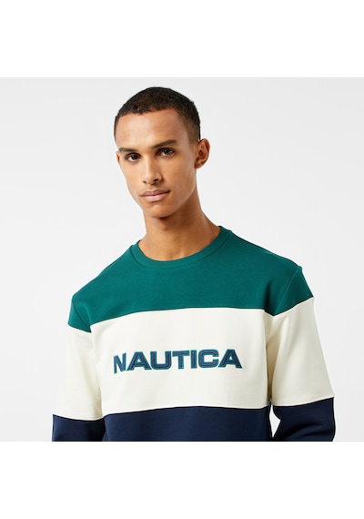 Nautica Erkek Yeşil Regular Fit Sweatshirt Düz K47469t Yeşil