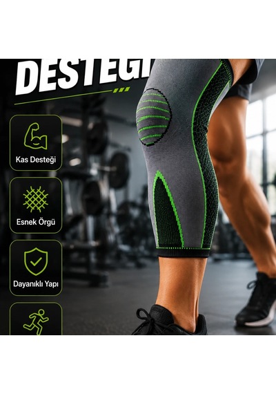 Kompresyon Spor Dizlik Diz Ve Baldır Destekli Fitness Koşu Antrenman İçin