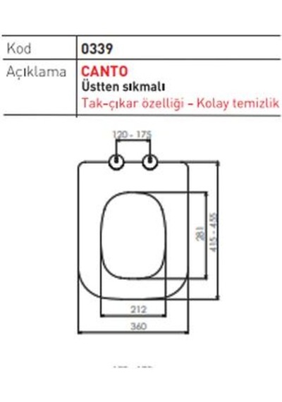 Nkp Yavaş Kapanan Klozet Kapağı Canto Thermoplast