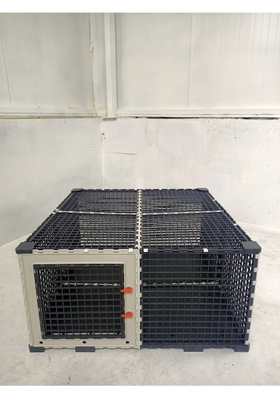 Leganest Tavşan Köpek Kedi Kafes Tabanı Üstü Kapalı Ev Tipi Siyah 60 x 60 CM