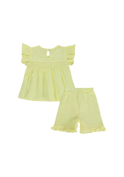 Civil Baby Gipeli Püsküllü 6-18 Ay Takım - Sarı Limon Sarı