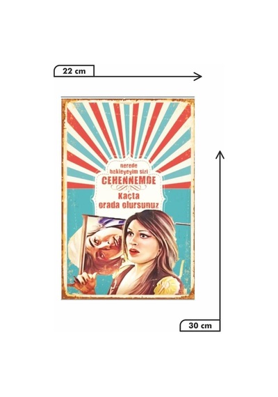 Kuşe Kağıt Duvar Posteri Nerede Bekleyeyim Sizi Retro Vintage Drtr0096