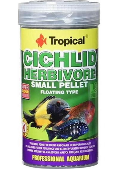Tropical Cichlid Herbivore Small Pellet 1 L