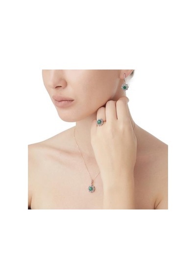 Gülaylar - Altın 14 Ayar Renkli Fantazi Küpe N11.12235