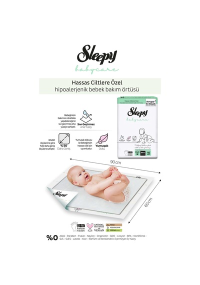 Sleepy 3'lü Yenidoğan Hassas Bakım Seti Ve Rosıe