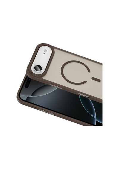 Apple Uyumlu iPhone 17 Air Kılıf Magsafe Destekli Kamera Yükseltili Silikon Mat Parmak İzi Tutmayan Celikaksesuar Lacivert