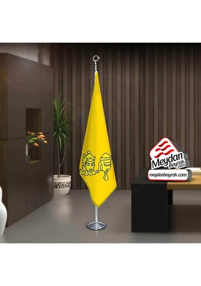 Uygur Kağanlığı Bayrağı-17 Eski Türk Devleti-ofis -toplantı Odaları -direkli -saçaklı Makam Bayrağı 1