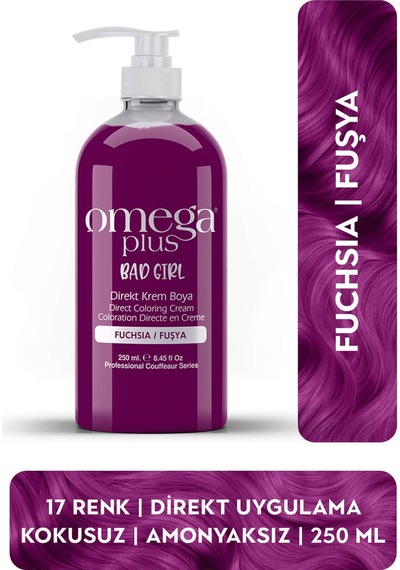 Omega Plus Bad Girl Fuşya Amonyaksız Renkli Saç Boyası 250ml