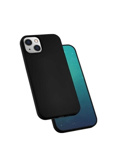 Apple Uyumlu iPhone 13 Mini Kılıf Zore Silk Silikon Siyah