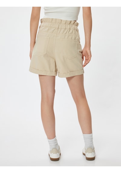 Koton Yüksek Bel Şort Düğmeli Beli Lastikli Cepli Paçası Katlı Rahat Kalıp Taş 4sal40035mw TAŞ Taş Koton Yüksek Bel Şort Düğmeli Beli Lastikli Cepli Paçası Katlı Rahat Kalıp Taş 4sal40035mw TAŞ Taş
