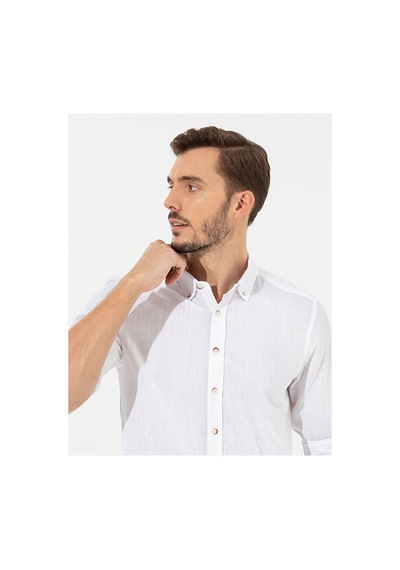 Pierre Cardin Slim Fit Uzun Kollu Gömlek 50268183-vr013 Beyaz