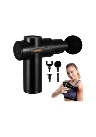4 Masaj Başlıklı Masaj Tabancası 6 Seviyeli 3800rpm Titreşimli Type-c Şarjlı Taşınabilir Profesyonel