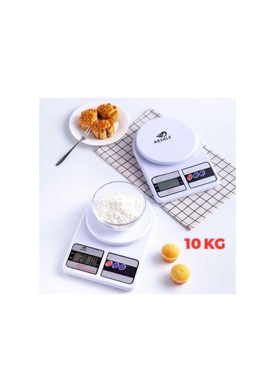 Dijital Hassas 10 Kg Mutfak Terazisi Tartısı Lcd Ekranlı Açık Bej