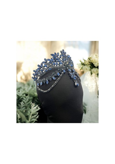 Alınlıklı Gelin,kına,nişan,söz,after,bride,party Taç Lacivert - 694981883 Lacivert
