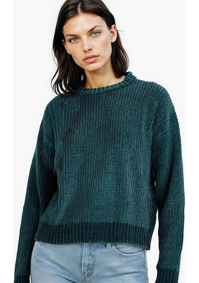 Defacto Regular Fit Bisiklet Yaka Şönil Kazak C6227ax25cwgn744 Yeşil-gn744