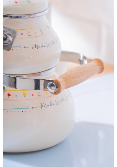 Made With Love Emaye Çaydanlık Takımı - 1/2 Lt Çok Renkli
