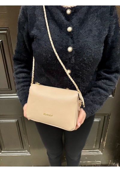 Just Polo Kadın Zincir Askılı Günlük Ve Özel Kullanıma Uygun Şık Tasarımlı Omuz & Çapraz Çanta Shoulder Bag Vizon