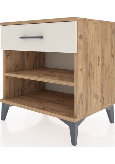 Hyperion Komodin Tek Raflı Tek Çekmeceli 60x44x64 Çam-aytaşı Çam