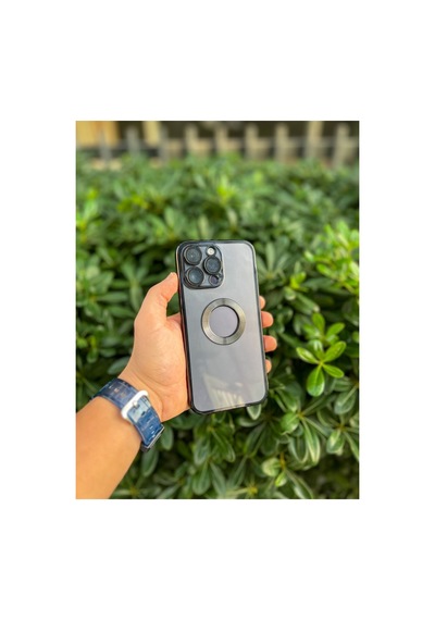 iPhone Uyumlu 11 Promax Logo Açık Kamera Lens Korumalı Arkası Şeffaf Yumuşak Silikon Kapak Telefon Kılıfı Siyah