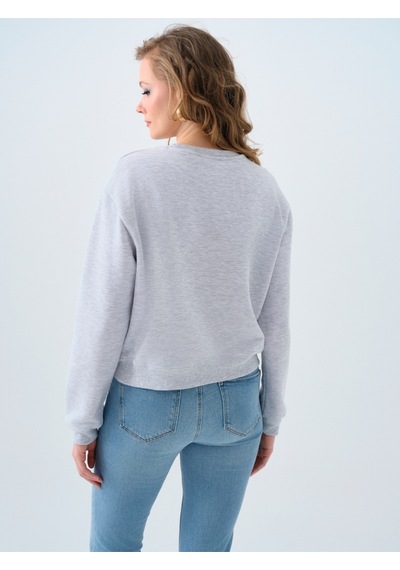 LOFT Regular Fit Kadın Sweatshirt Lf2040230 Q1.v1 Gri Melanj