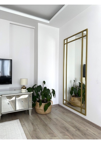 Effe 180x80 Cm Gold Metal Çerçeveli Dekor Ayna