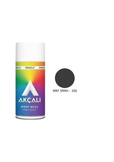 Akçalı Mat Sıyah Düz Sprey Boya 526