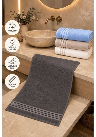 4lü El Yüz Havlusu Seti 50x85 Cm Softline 11
