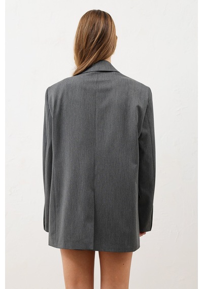 Antioch Kruvaze Kadın Blazer Gri