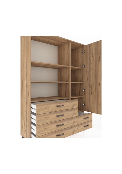 Hyperion Dolap 7 Raflı 6 Çekmeceli Tek Kapaklı 132x44x195 Çam-çam/çam Atlas Çam/atlas Çam Hyperion Dolap 7 Raflı 6 Çekmeceli Tek Kapaklı 132x44x195 Çam-çam/çam Atlas Çam/atlas Çam
