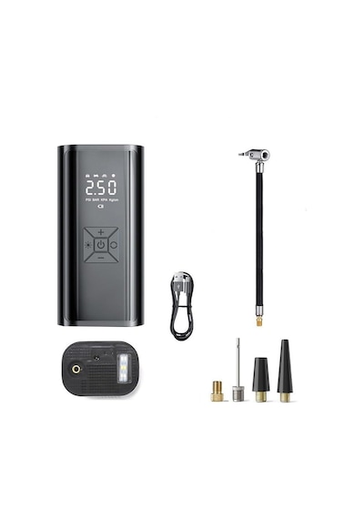 Valkyrie 100w 6000mah Şarjlı Araba Lastik Hava Pompası Led Işıklı Çok Amaçlı Bisiklet Yatak Top Pompası
