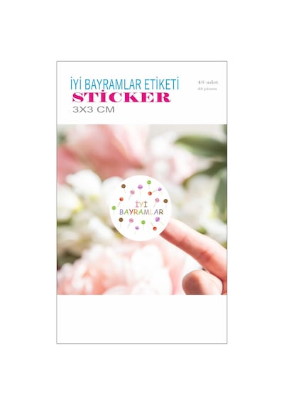 Iyi Bayramlar Etiket Mat Sticker Kurban Bayramı Ramazan 3 Cm - 4 Çok Renkli