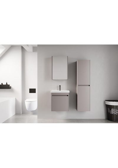 Denko Milano 50 Cm Kül Gri Banyo Dolabı Alt Modül Lavabo
