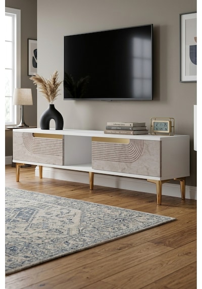 Tsa1508btg Meyra Tv Sehpası Beyaz-traverten-gold 150cm Beyaz - Traverten - Altın Tsa1508btg Meyra Tv Sehpası Beyaz-traverten-gold 150cm Beyaz - Traverten - Altın