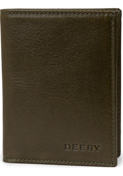 Deery Erkek Hakiki Deri Haki Dikey Cüzdan - 00216mhakz01 Haki
