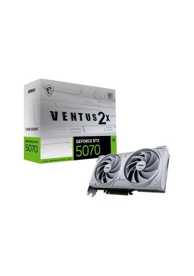 Msı Vga Geforce Rtx 5070 12g Ventus 2x Oc Whıte Rtx5070 12gb Gdrr7 192b Dx12 Pcıe 5.0 X16 3xdp