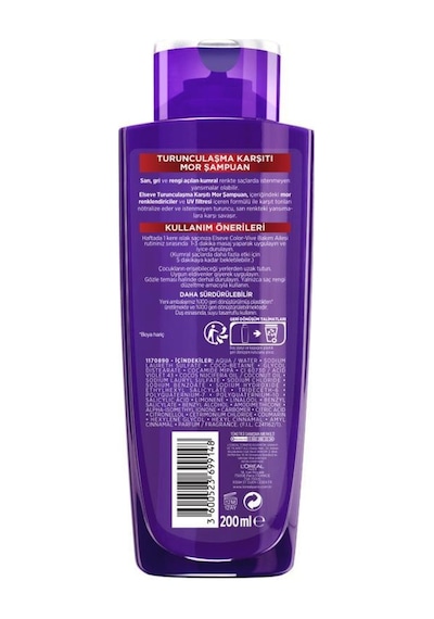 L'Oreal Paris Elseve Turunculaşma Karşıtı Mor Şampuan 2 x 200 ML