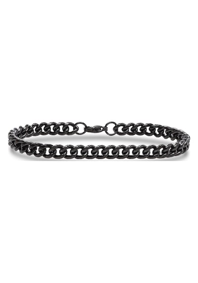 Premium Ezme Mariner Çelik Zincir Bileklik 6mm 3183czb2d12 - 20 Cm - Siyah Renk Siyah